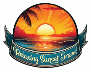Relaxing Sunset Travel Logo