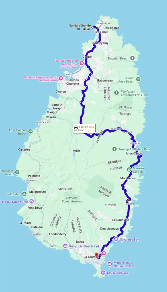 Drive Times from the Airport to Sandals Resorts