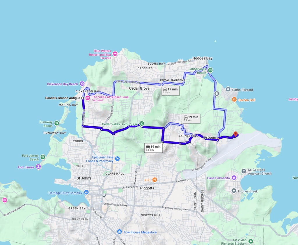 Drive Times from the Airport to Sandals Resorts