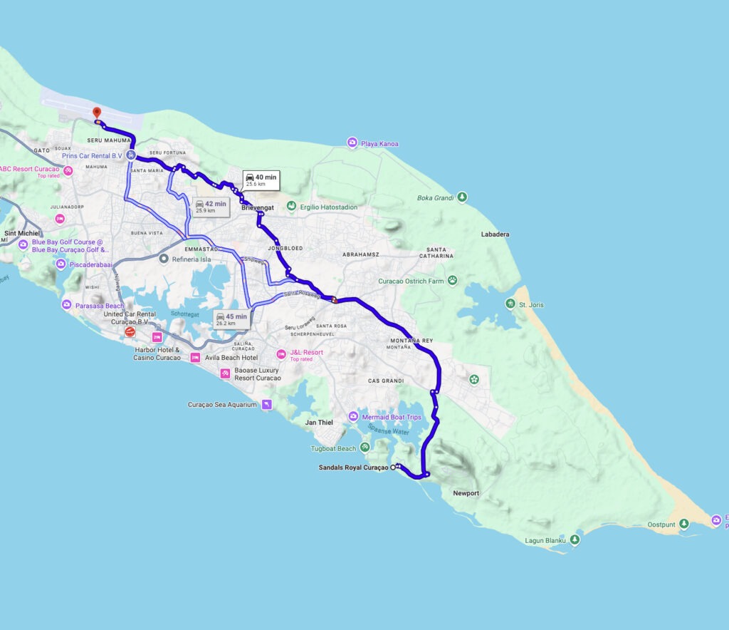 Drive Times from the Airport to Sandals Resorts