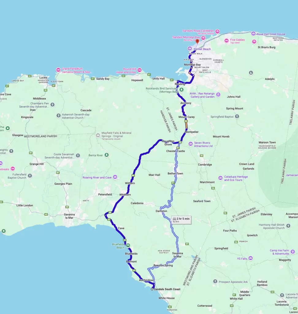 Drive Times from the Airport to Sandals Resorts