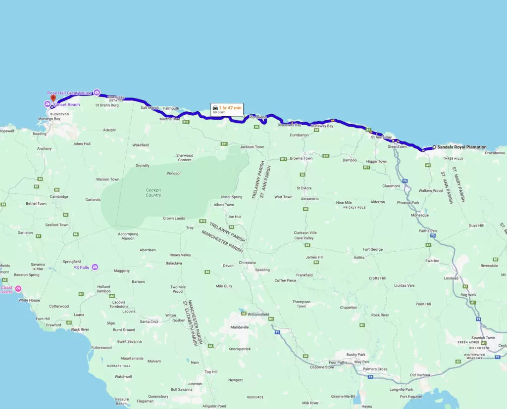 Drive Times from the Airport to Sandals Resorts