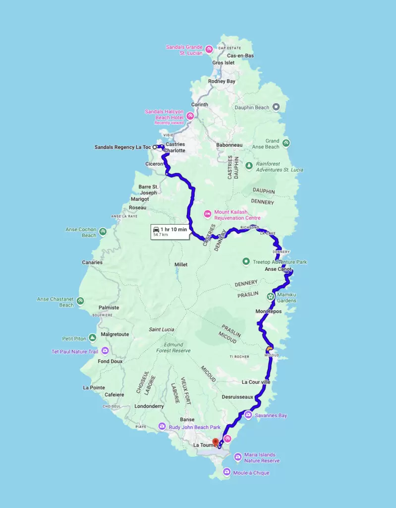 Drive Times from the Airport to Sandals Resorts